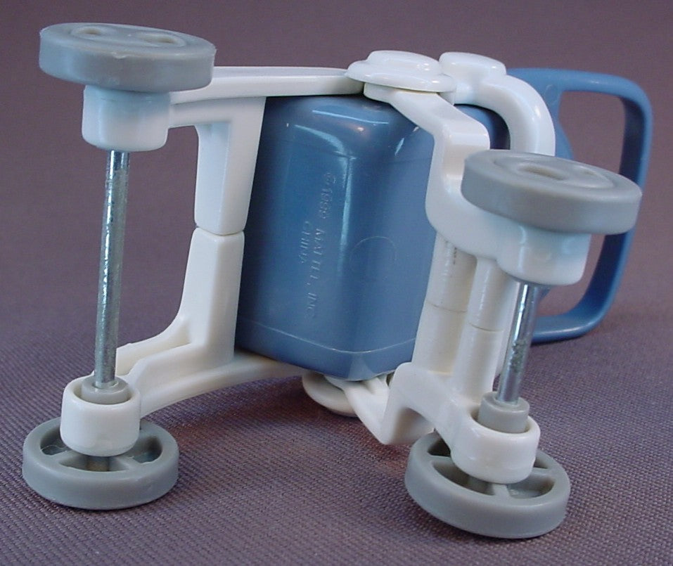 Fisher Price Loving Family Dollhouse Blue & White Folding Baby Stroller, 3 1/4 Inches Tall, 1999 Mattel, Dream