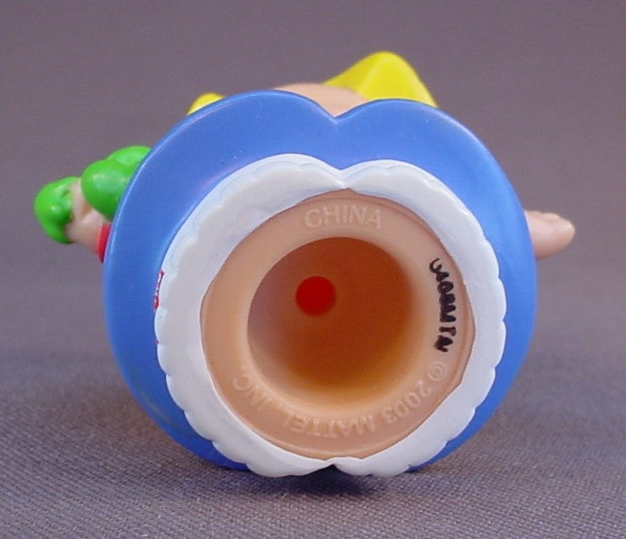 Fisher Price Little People Eddie Holding His Pet Frog, 2003 Mattel, Wearing A Red & White Striped Shirt, LP