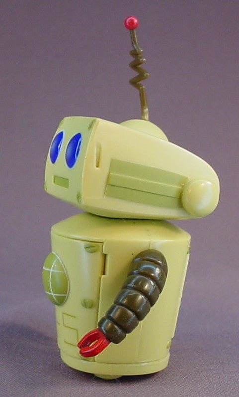 Atomic Betty TV Show X-5 Robot Figure, 4 Inches Tall, The Head Swivels, The Arms Move, It Rolls On  3 Small Balls In The Bottom, Galactic Guardian, 2004 Playmates Toys, Teleimages Kids, 2004 Atomic Cartoons, Breakthrough Animation