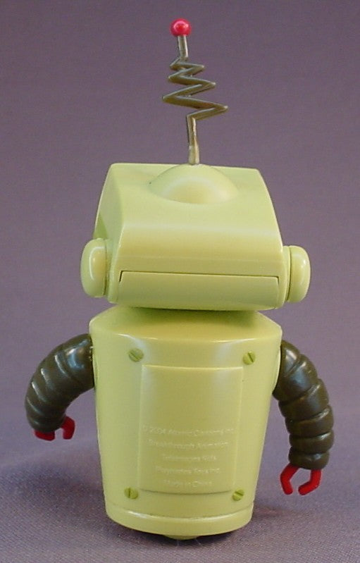 Atomic Betty TV Show X-5 Robot Figure, 4 Inches Tall, The Head Swivels, The Arms Move, It Rolls On  3 Small Balls In The Bottom, Galactic Guardian, 2004 Playmates Toys, Teleimages Kids, 2004 Atomic Cartoons, Breakthrough Animation