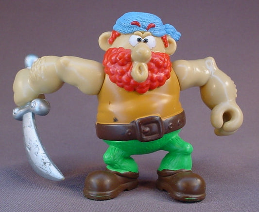 Pirate Figure With A Red Beard & Sword, 3 1/2 Inches Tall, Keenway Pirates Adventure Set