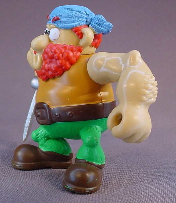Pirate Figure With A Red Beard & Sword, 3 1/2 Inches Tall, Keenway Pirates Adventure Set