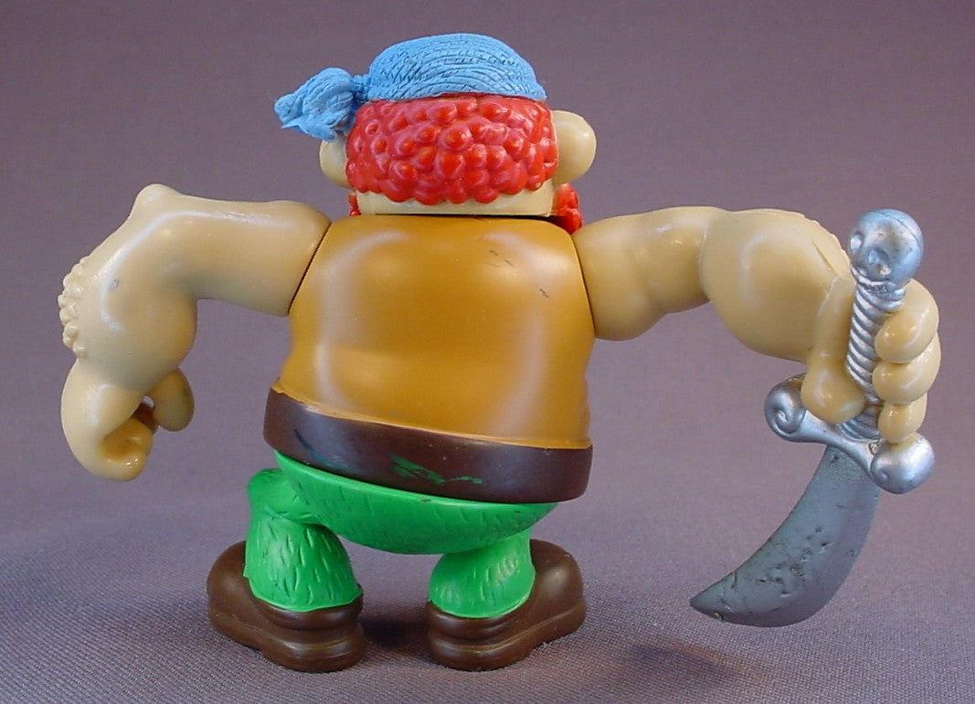 Pirate Figure With A Red Beard & Sword, 3 1/2 Inches Tall, Keenway Pirates Adventure Set