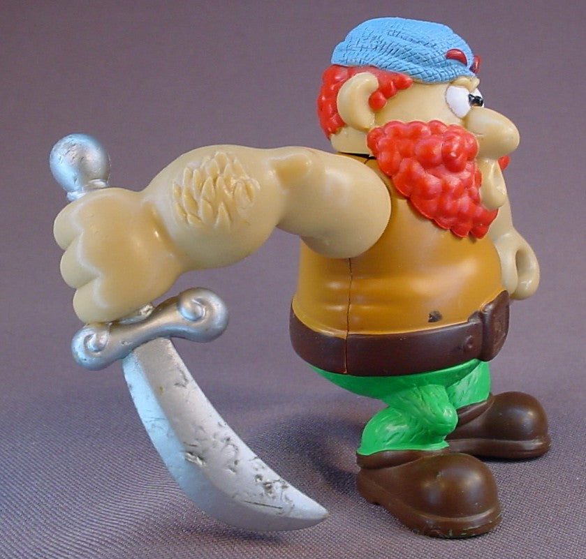 Pirate Figure With A Red Beard & Sword, 3 1/2 Inches Tall, Keenway Pirates Adventure Set