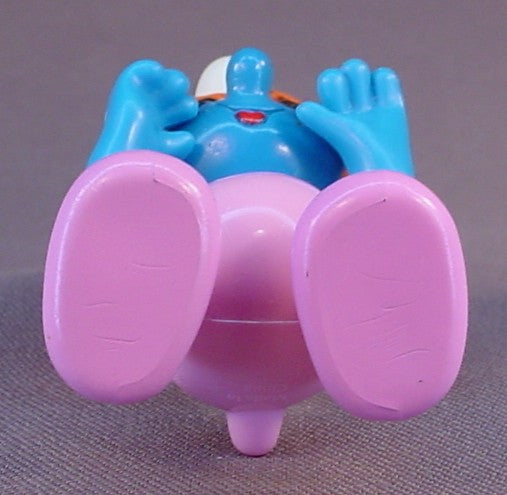 Sassette Smurfling Smurf Figure, 2 3/4 Inches Tall, From A Smurf & Picnic Wishing Well Set, Has A Vinyl Head And Spring Loaded Arms, The Legs Move, The Head Turns, 1995 Peyo Imps, Brussels, Irwin