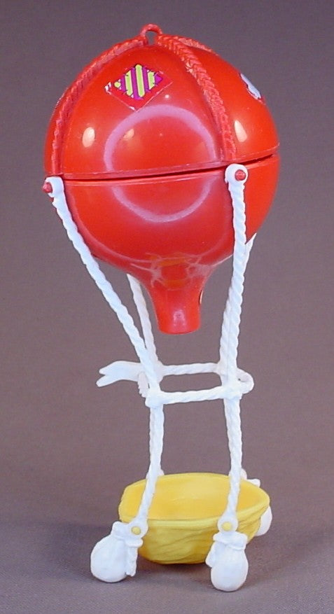 Smurfs Hot Air Balloon Figure Accessory, 6 1/4 Inches Tall, Has A Walnut Shell Basket, 1983 Peyo Schleich, Wallace Berrie