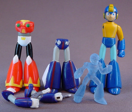 Mega Man Lot Of Figure Parts, None Are Complete, Megaman, Jazwares Inc, 2004-2005