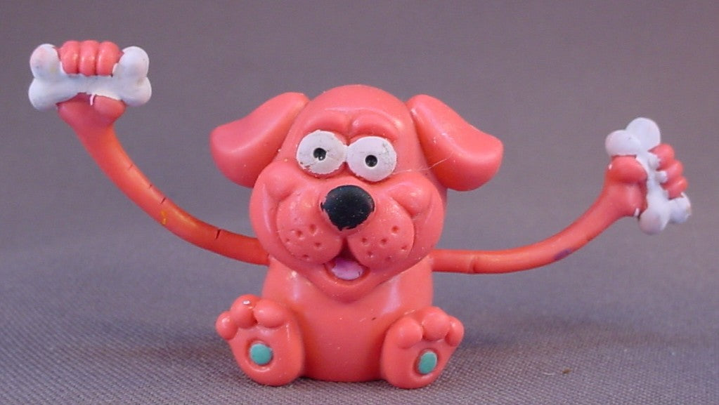 Pair Of Vintage Russ Berrie Finger Puppets, Cat & Dog, Rubber Or Vinyl, 1 1/2 To 2 Inches Tall