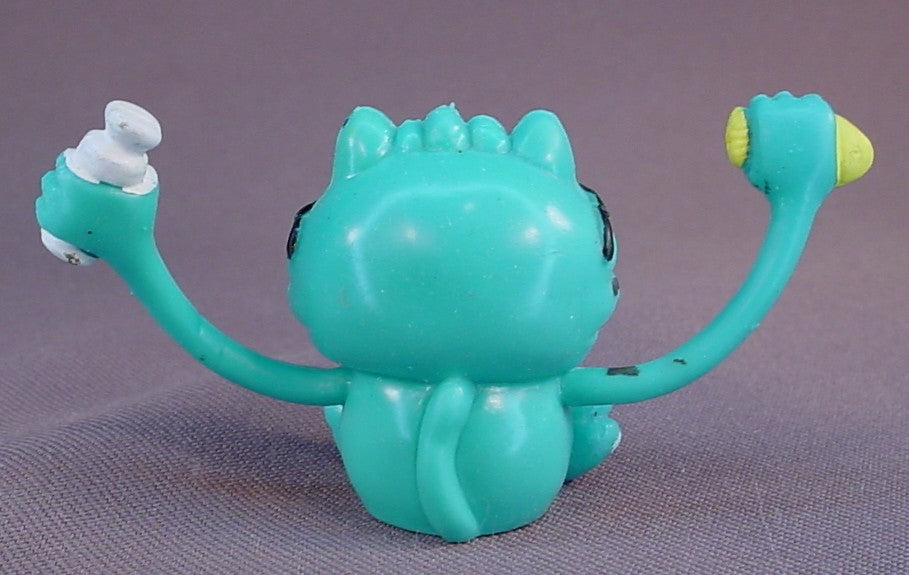 Pair Of Vintage Russ Berrie Finger Puppets, Cat & Dog, Rubber Or Vinyl, 1 1/2 To 2 Inches Tall