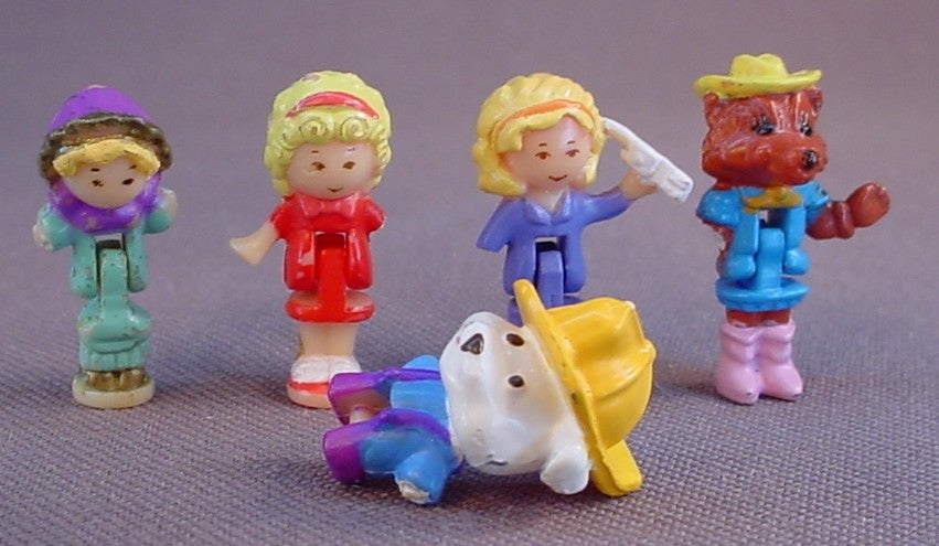 Polly Pocket Lot Of Broken Dolls, Vintage, Blue Bird, Bluebird