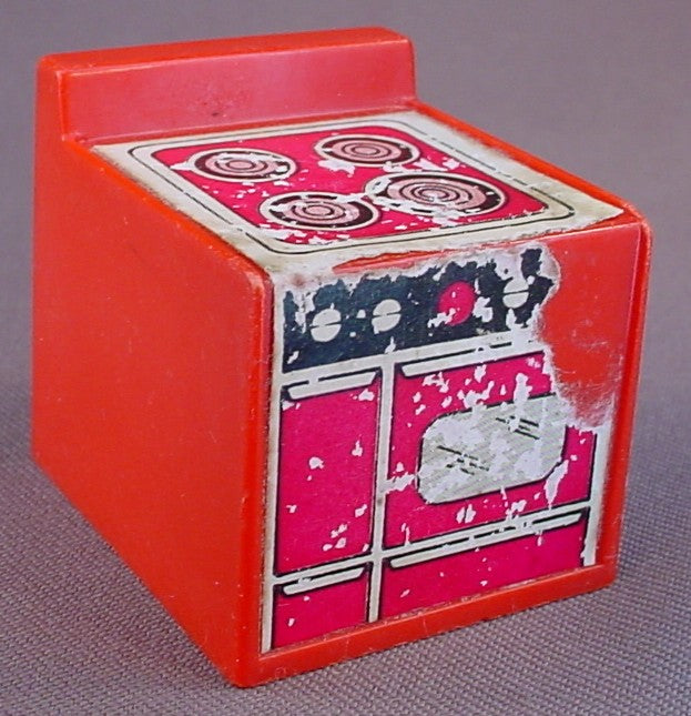 Playskool Vintage Furniture Accessories Lot From A #482 Wooden Play Camper Set, Some Have Damage To The Litho Stickers, Vintage 1970 To 1972