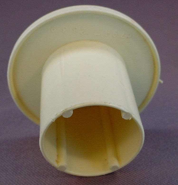Barbie White Round Table With A Woodgrain & Sunglasses Top, From A Barbie Star Traveler Camper RV, 1 1/2 Inches Tall, 2 1/8 Inches Across The Top, Vintage, 1977 Mattel