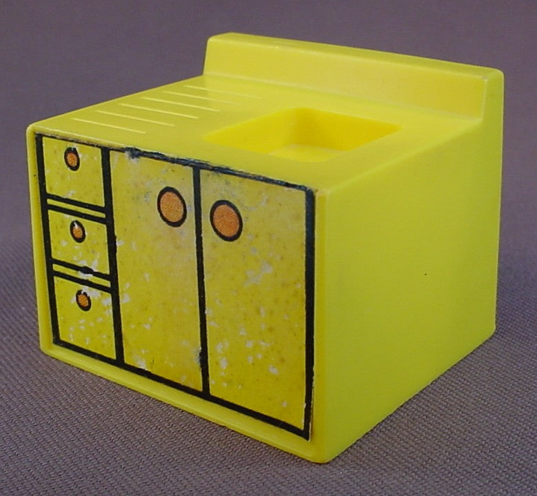 Playskool Vintage Furniture Accessories Lot From A #482 Wooden Play Camper Set, Some Have Damage To The Litho Stickers, Vintage 1970 To 1972