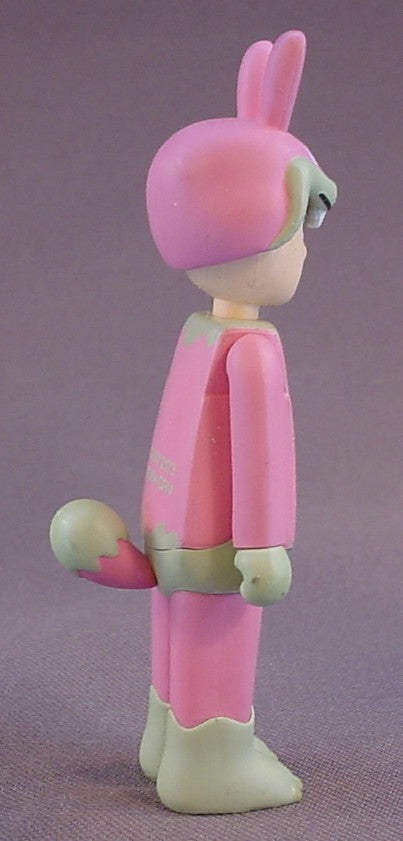 Brockmann Light Volume02 Wild Animals Pink Bunny Rabbit Figure, 3 1/2 Inches Tall, The Head & Arms Move, Groovisions, 2004 GRU, Volume 02, Japan