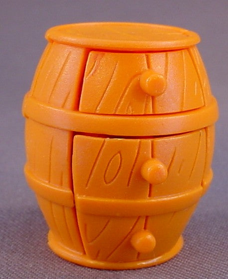 Polly Pocket Orange Barrel With A Set Of Pull Out Drawers Accessory, From A Ride In Style Ranch With Polly And Blondie Set, 2002 Mattel