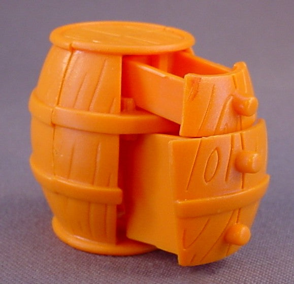 Polly Pocket Orange Barrel With A Set Of Pull Out Drawers Accessory, From A Ride In Style Ranch With Polly And Blondie Set, 2002 Mattel