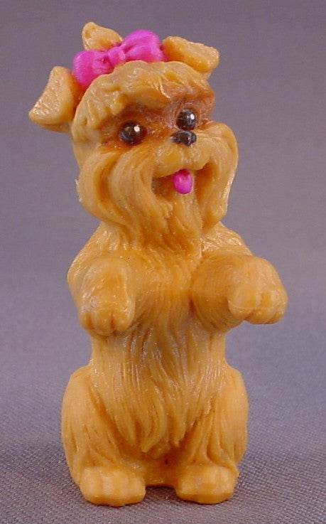 Barbie Yorkshire Puppy Dog PVC Figure From A Country Ride Bike Set, 2 1/2 Inches Tall, Yorkie, #67560, Vintage, 1996 Mattel