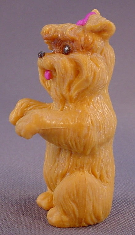 Barbie Yorkshire Puppy Dog PVC Figure From A Country Ride Bike Set, 2 1/2 Inches Tall, Yorkie, #67560, Vintage, 1996 Mattel