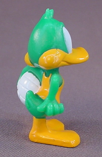 Looney Tunes Plucky Duck Volleyball Player PVC Figure, 2 Inches Tall, Tiny Toon Adventures, 1994 Warner Bros, Looney Toons