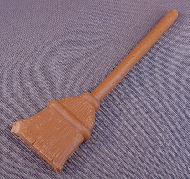Fisher Price Woodsey Squirrel Family Chair & Broom, From Set #960 The Woodsey's Log House, Vintage, Has Some Wear, 1978 Fisher Price