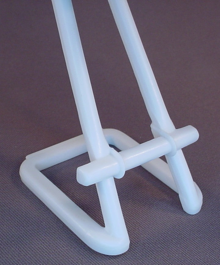 Barbie Vintage White & Aqua Blue Kitchen Stool From A So Much To Do Kitchen Set, 5 1/4 Inches Tall, 1994 Mattel, Replacement