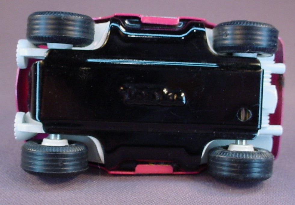 Tonka Vintage Dune Buggy #55340, Pressed Steel Or Metal, Hot Pink With A White Roof & Interior, 3 1/4 Inches Long. Has Some Paint Marks Or Bubbling On The Rear