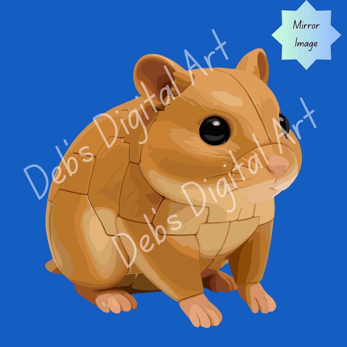 Cute Hamster Clipart | Orange Brown Model Kit Style Animal | Svg Png Eps Jpg | Transparent Background 300 DPI Digital Download