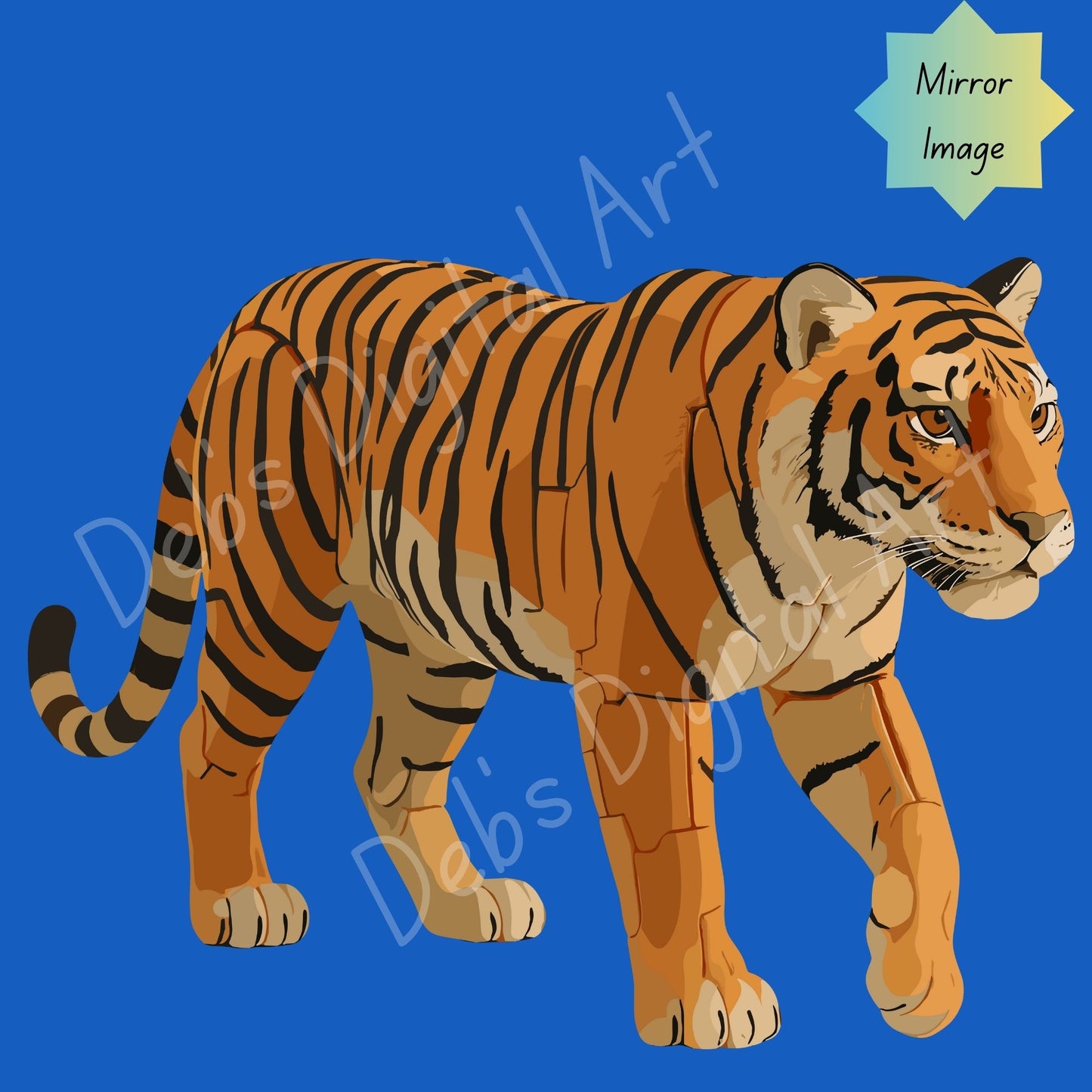 Tiger Clipart Made of Model Kit Parts, Wild Animal, Svg Png Eps Jpg, Transparent 300 DPI Digital Download, Transparent background