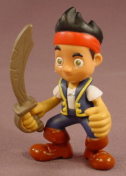 Disney Jake And The Neverland Pirates Jake With A Sword PVC Figure, The Arms Move