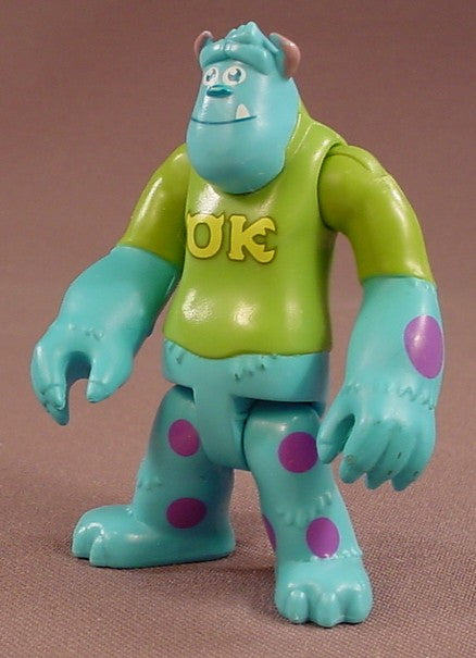 Disney Monsters Inc University Sully Wearing A Green OK Fraternity Shirt PVC Figure, Scare Student