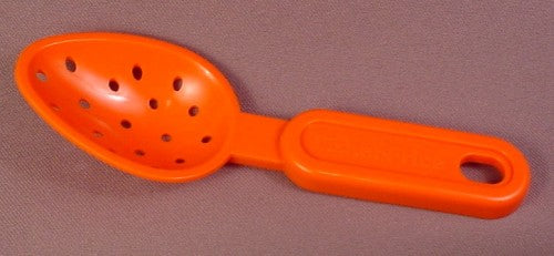 Fisher Price Vintage Red Orange Strainer Spoon Utensil