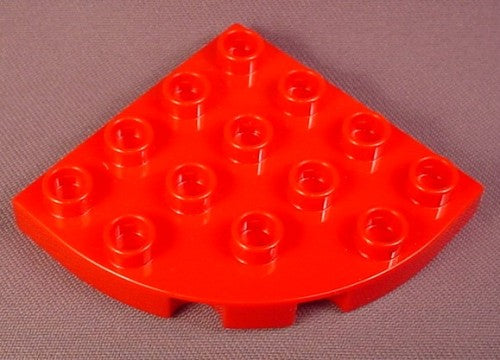 Lego Duplo 98218 Red 4X4 Quarter Round Corner Plate, 6143 Race Team