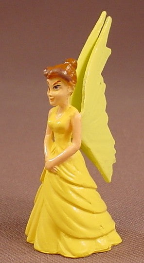 Disney Fairies Fern In A Yellow Gown Fairy PVC Figure, Tinkerbell Pixie Hollow, 2 1/43 Inches Tall