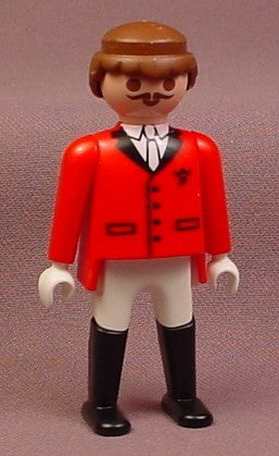 Playmobil Jockey Horse Rider Figure Red Jacket Black Boots