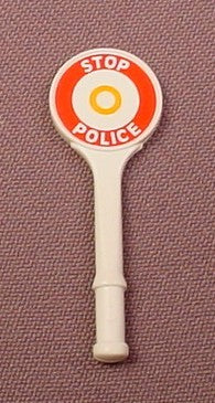 Playmobil White Handheld Warning Sign Stop Police 4218 3904 4996