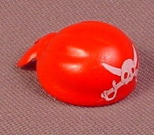 Playmobil Red Bandana Hat With White Skull & Crossed Swords