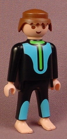 Playmobil Diver Male Figure In Black & Blue Wetsuit