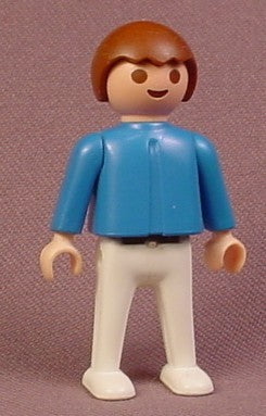 Playmobil Classic Style Boy Male Figure Child, Blue Torso & Arms