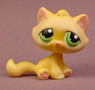 Littlest Pet Shop #94 Light Orange Kitty Cat Kitten with Green Eyes