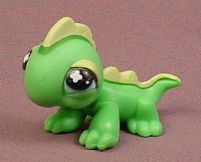 Littlest Pet Shop #651 Bright Green Iguana With Lime Green Scales