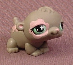 Littlest Pet Shop #625 Gray Hamster With Snowflake Aqua Green Eyes