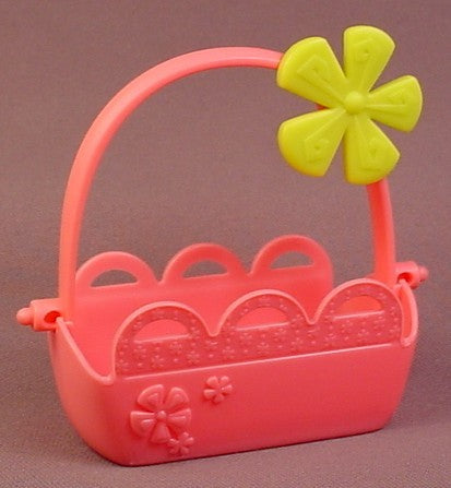 Littlest Pet Shop Replacement Pink Basket With Green Flower