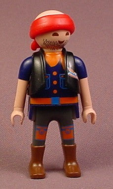 Playmobil Adult Male Treasure Hunter Figure In A Black Vest