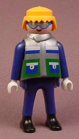 Playmobil Adult Male Arctic Scientist Figure In A Silver Vest