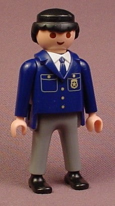 Playmobil Adult Male Police Officer Figure With Gray Pants