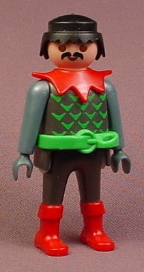 Playmobil Adult Male Dragon Guard Figure With Red Pointed Collar