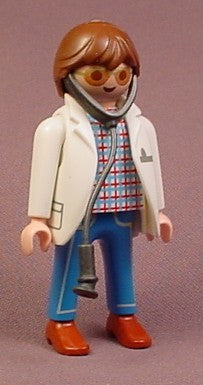 Playmobil Adult Male Veterinarian Figure In A Plaid Shirt