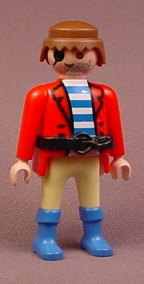 Playmobil Adult Male Pirate Figure With An Eye Patch & Face Stubble