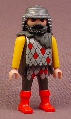 Playmobil Adult Male Dragon Rider Knight Figure In Silver Armor