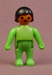 Playmobil Baby Figure With Dark Skin Tone, Green Clothes